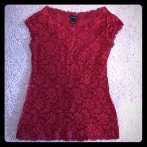 Red Lace Victoria Secret Top
